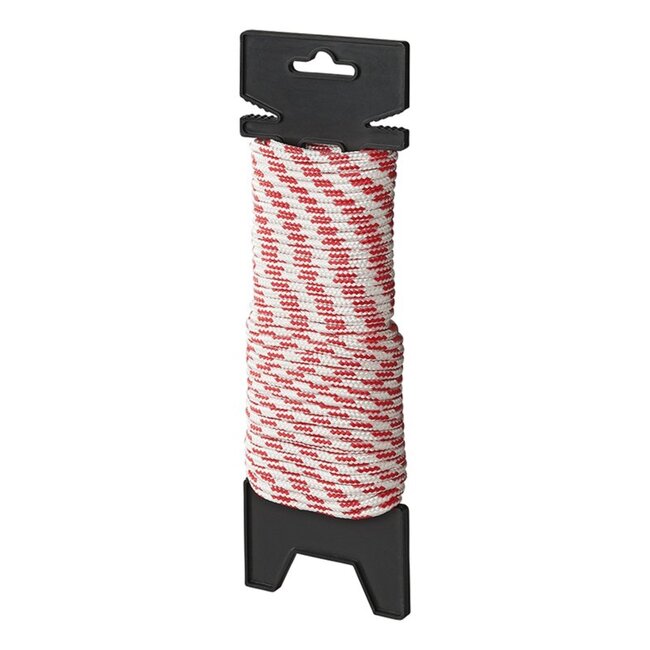 ProPlus Gevlochten scheerlijn - 4 mm - 20 meter - polyester - rood/wit