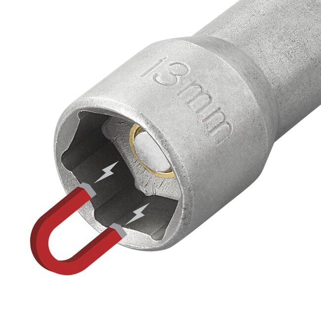 ProPlus Adapter met magneet - 13 mm - voor schroefbare haringen - universeel gebruik