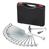 Pro Plus Tentharing met Haak - Schroefbaar - Metaal - 20 cm - 20 stuks in Koffer met Adapter en Haringtrekker Pro Plus Tentharing met Haak - Schroefbaar - Metaal - 20 cm - 20 stuks in Koffer met Adapter en Haringtrekker