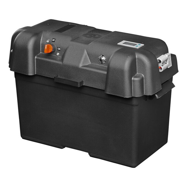 ProPlus Batterijbox - USB en 12V aansluitingen - Voltmeter - Zuurbestendig - 35x18x23 cm