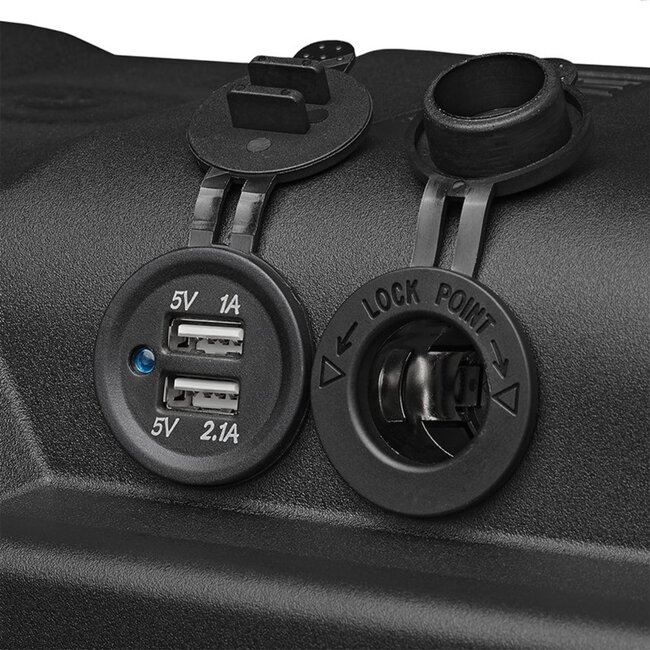 ProPlus Batterijbox - USB en 12V aansluitingen - Voltmeter - Zuurbestendig - 35x18x23 cm