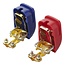 ProPlus Accupoolklemmen set - Snelsluiting - DIN - Messing - Kunststof - Ø 16-18 mm - Blauw/Rood