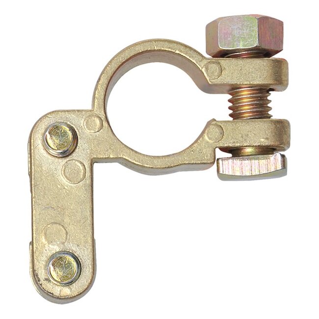 ProPlus Accupoolklem - messing en staal - Ø 18 mm - goud - pluspool