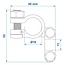 ProPlus Accupoolklem - messing en staal - Ø 18 mm - goud - pluspool