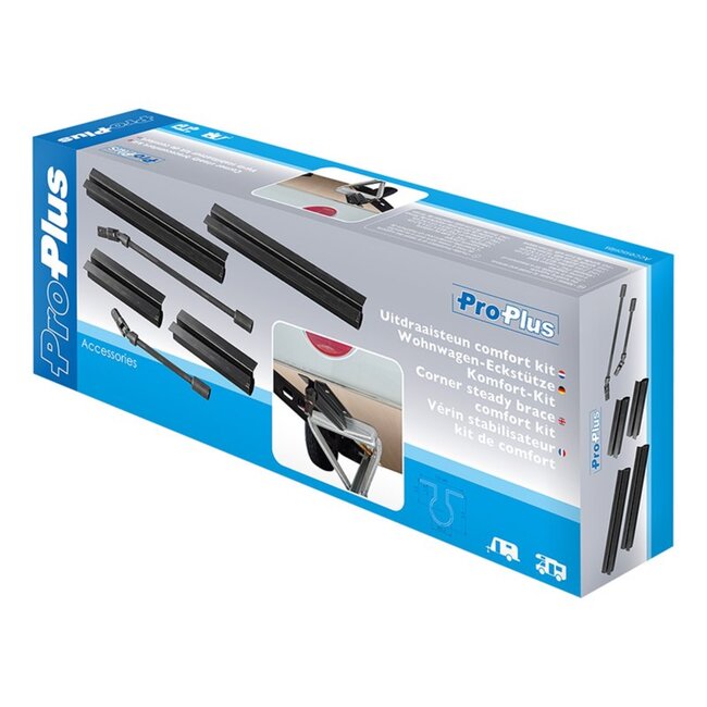 ProPlus Comfort Kit - 6-delige set voor 4 uitdraaisteunen - PVC en carbon staal