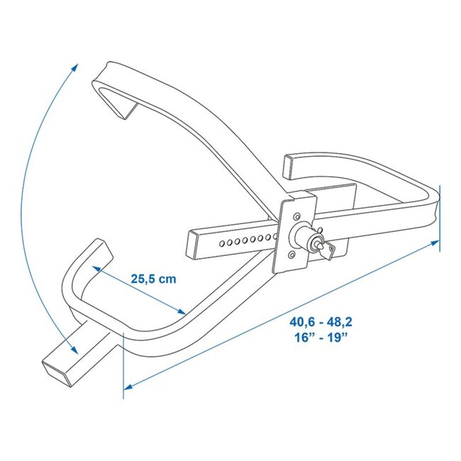 ProPlus Wielklem XL - Veiligheidsslot - Voor 16-19 inch wielen - Inclusief sleutels