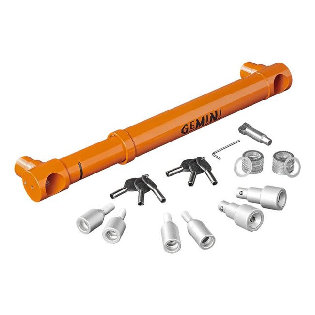 Purple Line Wielklem Gemini - Dubbelas - Inclusief veiligheidssloten en sleutels - Verstelbaar - 6,5 kg