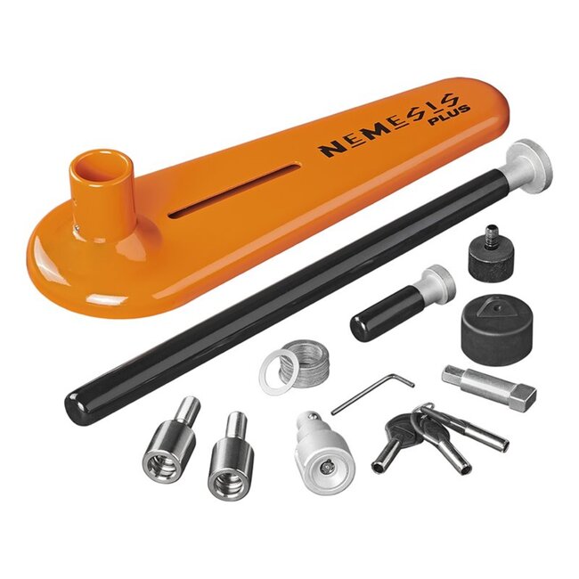 Purple Line SCM-gekeurde wielklem voor campers - 10-20 inch - Inclusief sleutels en opbergtas