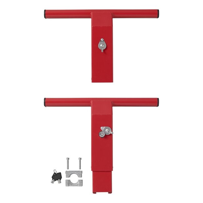 ProPlus Anti-inbraak trekhaakslot - rood - 41 x 25,7 x 12 cm - inclusief 2 sleutels