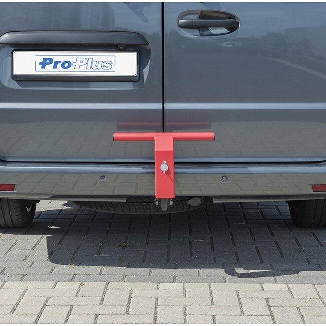 ProPlus Anti-inbraak trekhaakslot - rood - 41 x 25,7 x 12 cm - inclusief 2 sleutels