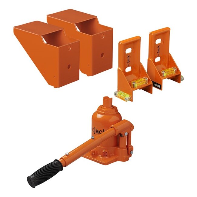 Purple Line Hydraulische caravankrik - Tandemas - Waterpas - Max. belasting 2000 kg - Staal