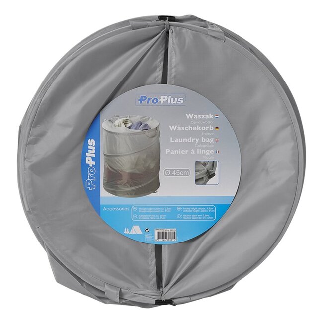 ProPlus Opvouwbare waszak - Beschermt kwetsbare kleding - Ø 45 cm - Grijs