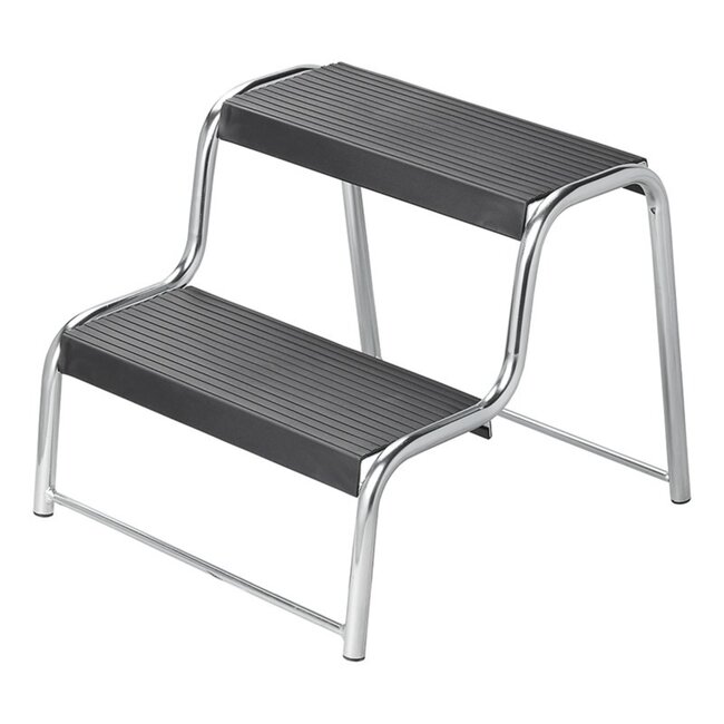 ProPlus Opstapje - 2 treden - antislip - extra brede voeten - zwart - 470 x 395 x 375 mm