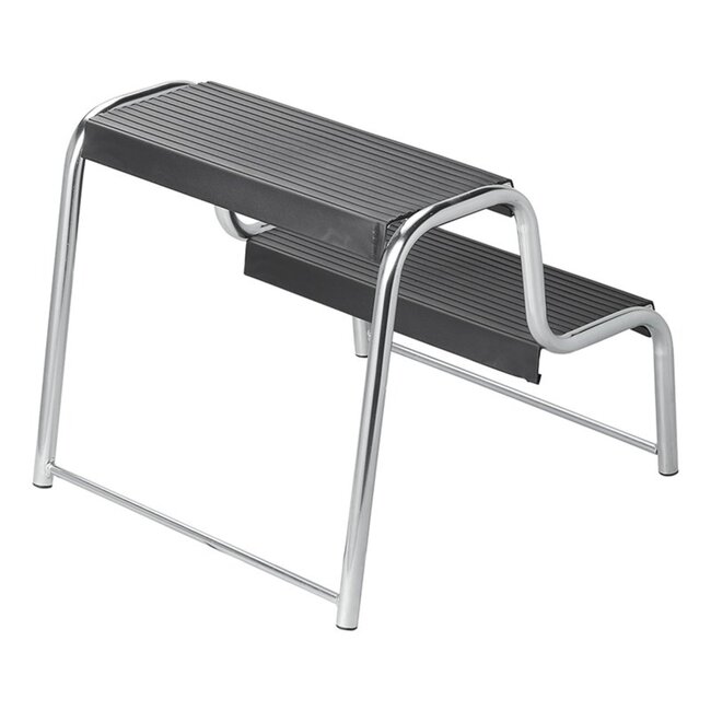 ProPlus Opstapje - 2 treden - antislip - extra brede voeten - zwart - 470 x 395 x 375 mm