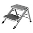 ProPlus Vouwbaar opstapje - 2 treden - antislip - metaal - 59,5 x 39 x 49 cm