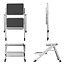 ProPlus Vouwbaar opstapje - 2 treden - antislip - metaal - 59,5 x 39 x 49 cm