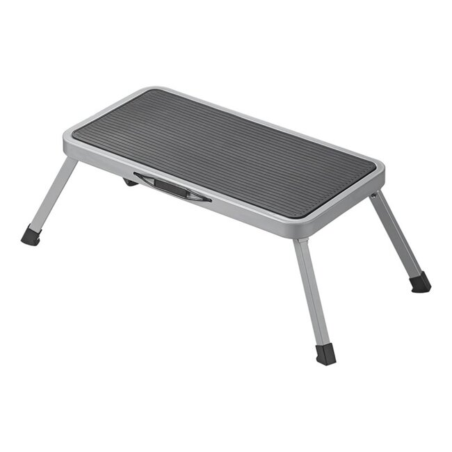 ProPlus Vouwbaar opstapje XL - caravan/camper - met draaghandvat en veiligheidsvergrendeling - metaal - 50 x 26 x 22 cm