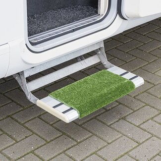 Pro Plus Mat voor Camper Opstapje - 430 x 370 mm - Spanveren - Gras Groen