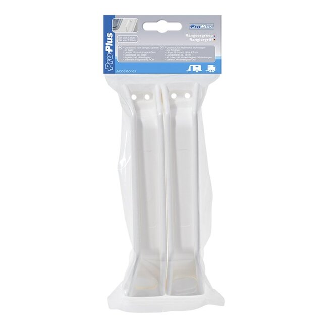 ProPlus Rangeergreep - Kunststof - 18 cm - Wit - Set van 2
