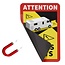 Pro Plus Magneetsticker - "Attention Angles Morts " - 17 x 25 cm - t.b.v. Dodehoek Camper