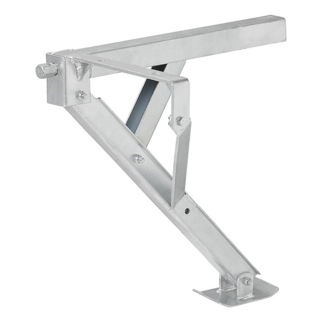 ProPlus Caravanhoeksteun - Compact - Kantelbare voet - 600 kg draagvermogen - Rechtsvoor en linksachter