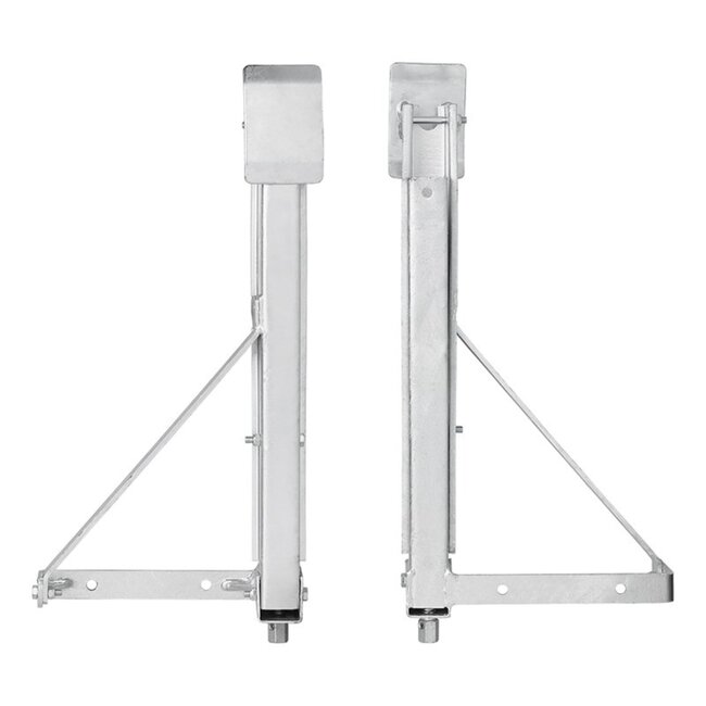 ProPlus Caravanhoeksteun - Compact - Kantelbare voet - 600 kg draagvermogen - Rechtsvoor en linksachter