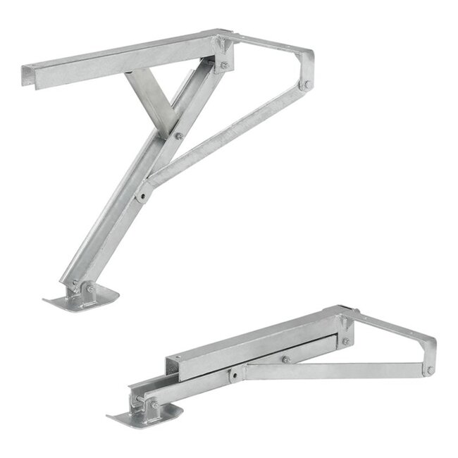 ProPlus Caravanhoeksteun - Kantelbare voet - Compact - 600 kg draagvermogen - Linksvoor en rechtsachter