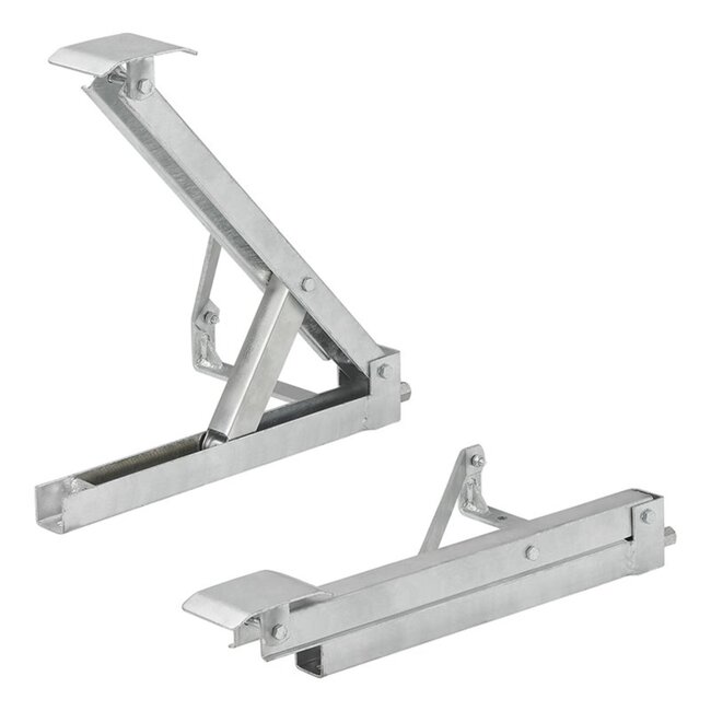 ProPlus Caravanhoeksteun - Kantelbare voet - Compact - 600 kg draagvermogen - Linksvoor en rechtsachter