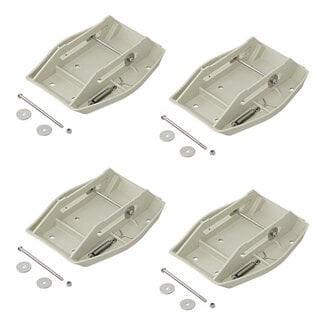 ProPlus Stabilisatievoeten met veer - 27,5 x 20,5 cm - set van 4 - zware kunststof en staal - max. 1500 kg