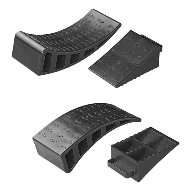 ProPlus Oprijblok - Rond met keg - 2500 kg - UV-bescherming - Zwart