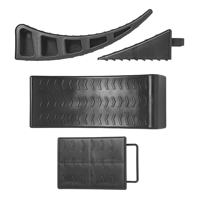 ProPlus Oprijblok - Rond met keg - 2500 kg - UV-bescherming - Zwart