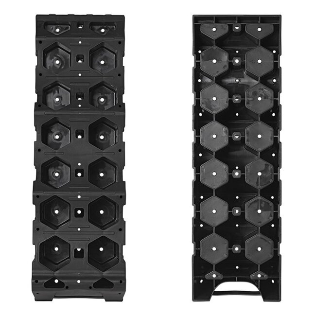 ProPlus Oprijblok XL - 3 niveaus - UV bescherming - 2 stuks - zwart