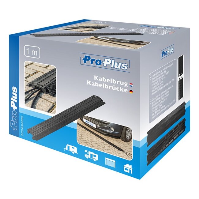 ProPlus Rubberen kabelbrug - 100 x 13,5 cm - Belastbaarheid 10 ton - Zwart