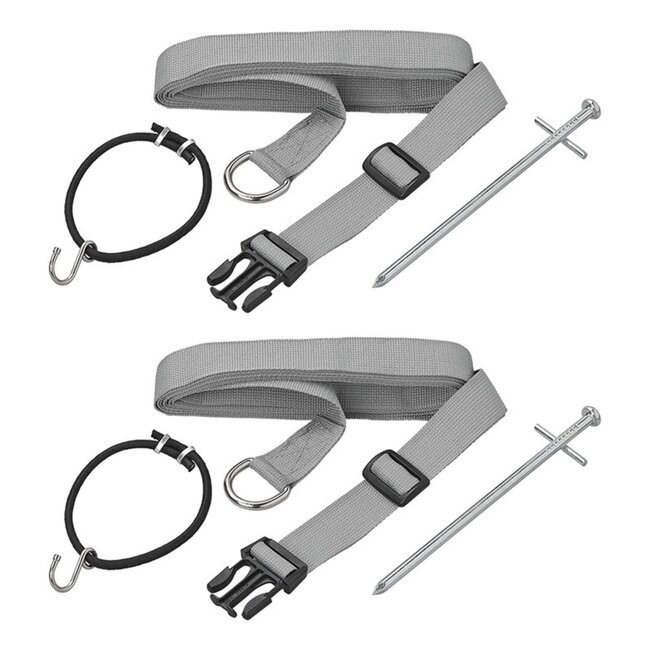 ProPlus Stormbandset met elastiek - 2 spanbanden - 290 cm - 6-delig