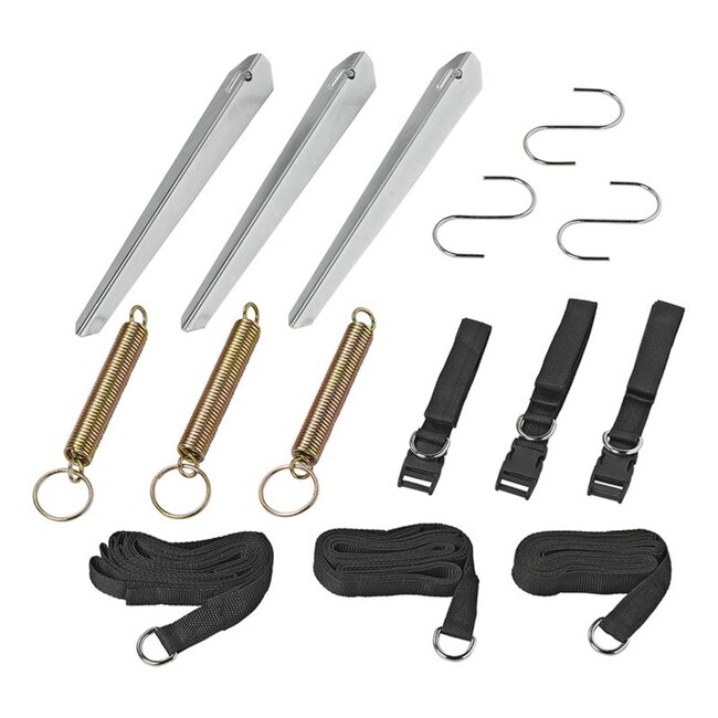 ProPlus Stormbandset met spanvering - verstelbaar - 510 cm - 15-delig