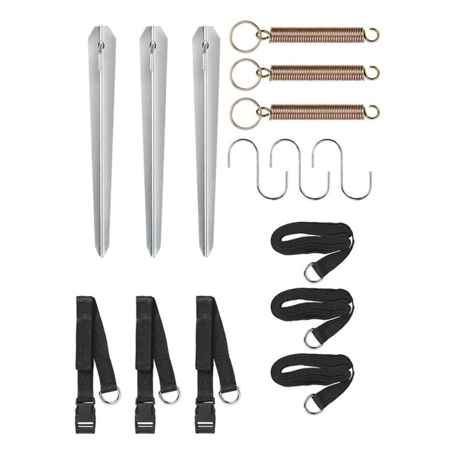 ProPlus Stormbandset met spanvering - verstelbaar - 510 cm - 15-delig