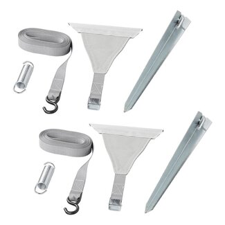 ProPlus Stormbandset met peesbevestiging en spanvering - 480 cm - 8-delig
