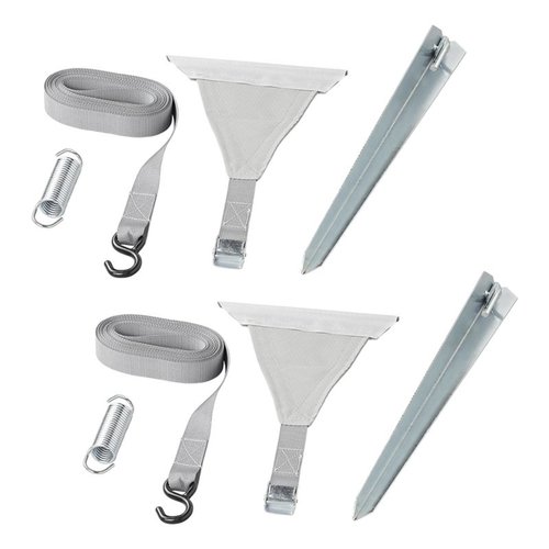 Pro Plus Stormbandset met Peesbevestiging en Spanvering - 2 x Spanbanden 480 cm - 8 Delig Pro Plus Stormbandset met Peesbevestiging en Spanvering - 2 x Spanbanden 480 cm - 8 Delig