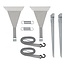ProPlus Stormbandset met peesbevestiging en spanvering - 480 cm - 8-delig