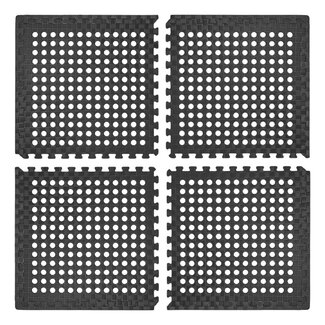 ProPlus Tenttapijttegels - EVA Schuim - Isolerend en Geluiddempend - 60 x 60 cm - Zwart - 4 stuks