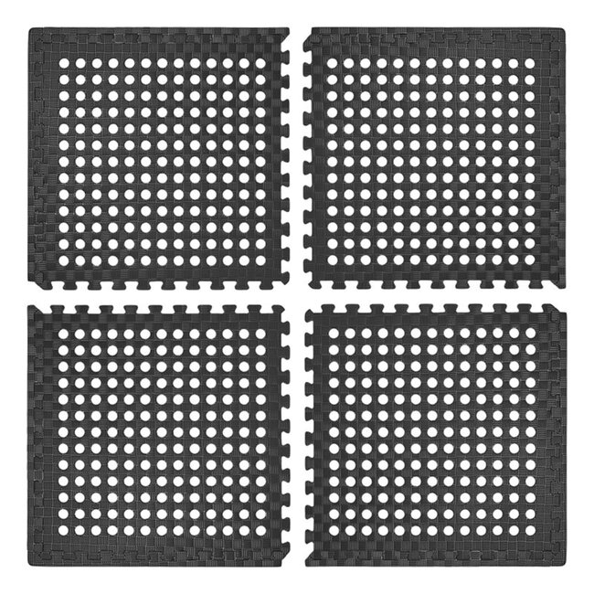 ProPlus Tenttapijttegels - EVA Schuim - Isolerend en Geluiddempend - 60 x 60 cm - Zwart - 4 stuks