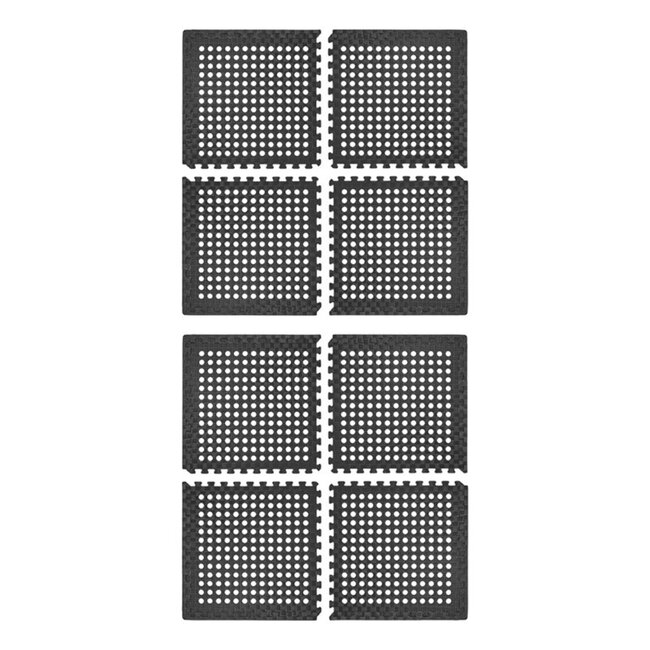 ProPlus Tenttapijttegels - EVA Schuim - Isolerend en Geluidsdempend - 60x60 cm - Zwart - 8 stuks