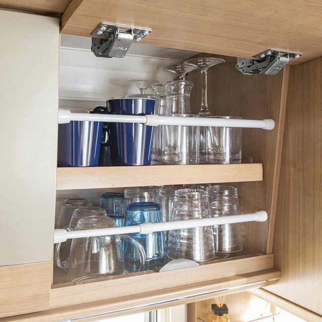 ProPlus Uitschuifbare vastzetstang - Enkel - 25,5 tot 43 cm - Wit