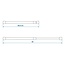 ProPlus Uitschuifbare vastzetstang - Enkel - 25,5 tot 43 cm - Wit