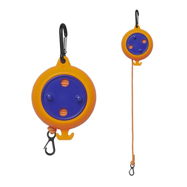 ProPlus Oprolbare waslijn - 8 meter - oranje - ideaal voor tuin en camping