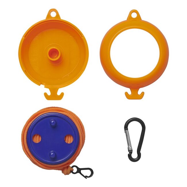 ProPlus Oprolbare waslijn - 8 meter - oranje - ideaal voor tuin en camping