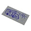 ProPlus Instapmat voor camper - antislip - lichtgrijs met blauwe print - 50 x 25 cm