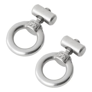 ProPlus Eindstop voor tentrail - RVS - Ø 6-9 mm - Set van 2