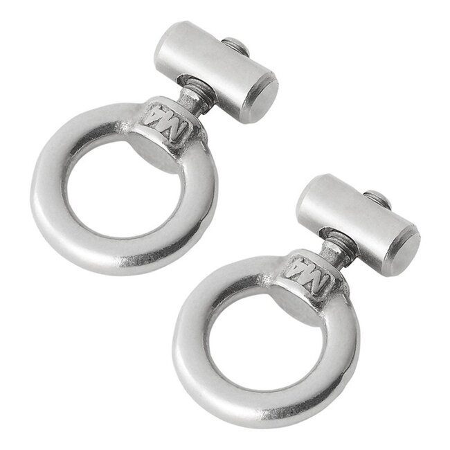 ProPlus Eindstop voor tentrail - RVS - Ø 6-9 mm - Set van 2