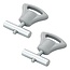 ProPlus Eindstop tentrail - kunststof knop - Ø 8-10 mm - set van 2